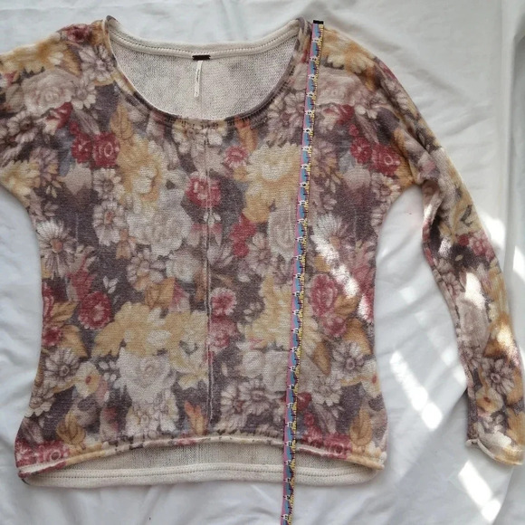 Free People Flower Bomb Wool and Angora  Rabbit Hair Pullover Sweater Small - Picture 15 of 16